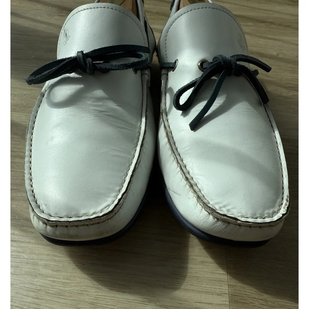 Salvatore Ferragamo Men's Shoes White‎ Blue Size 9.5 US with No box
